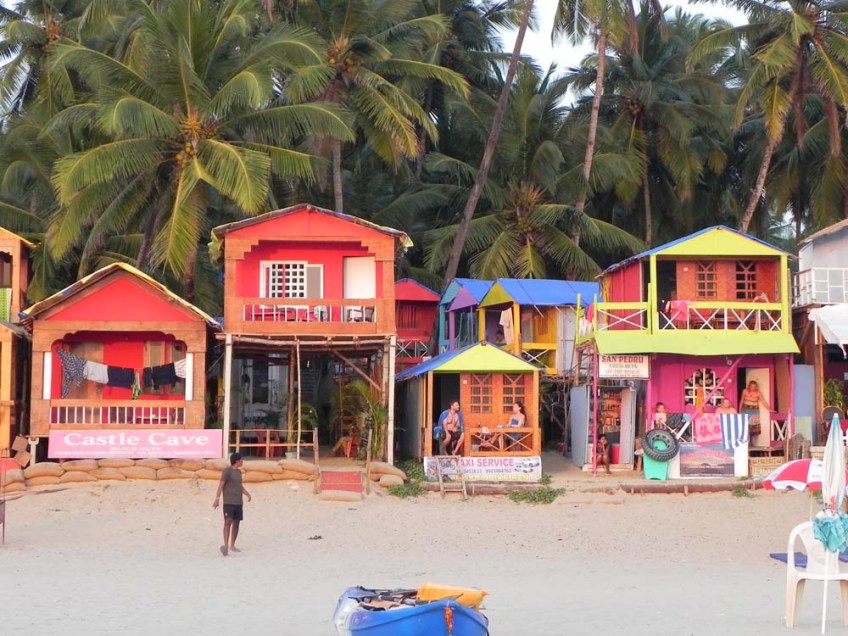 This is goa india, this area is called pallolem and it is stunning with beautiful colorful houses by the beach