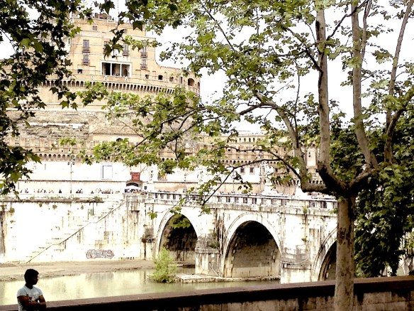 river overview of st angelo and bridge