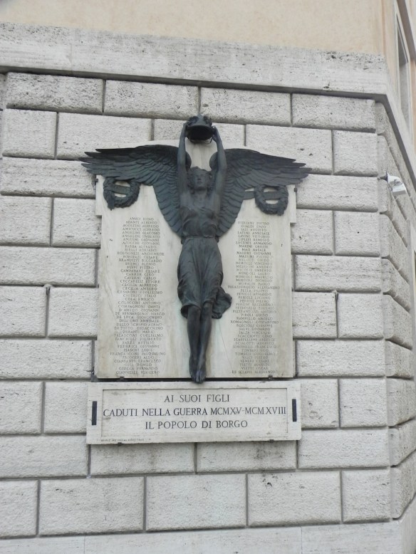 an angel lady wall art statue that is so powerful in rome vatican city during my travel