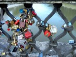 lovelocks at the castel saint angelo bridge river love forever