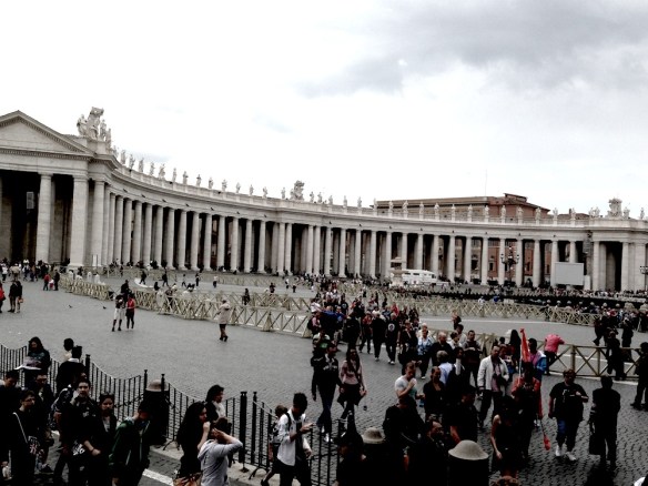 Picture showing the arches and architecture of the gorgeous vatican city 