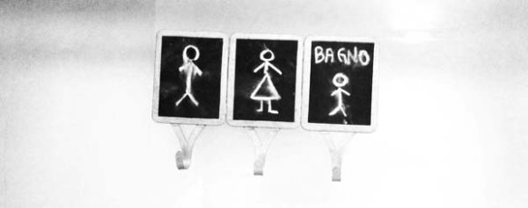 boy girl toilette signs at Angelina