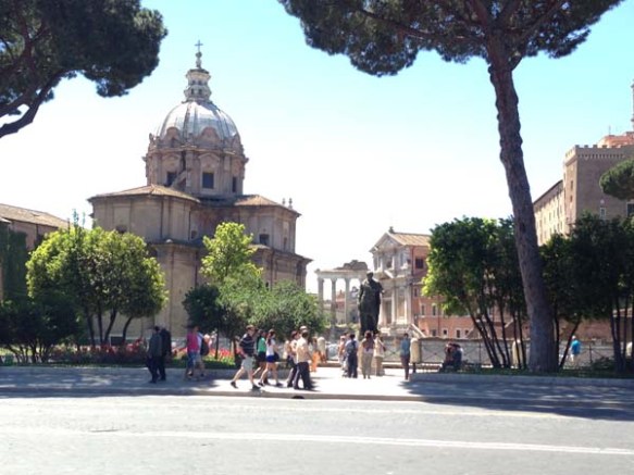 Side streets and around the area of Piazza del Colosseo rome italy