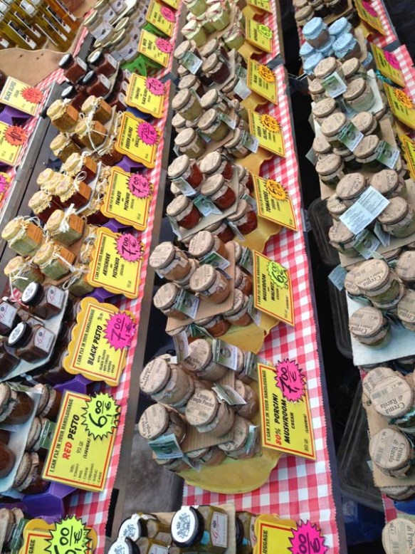 pestro packaged jars at the market