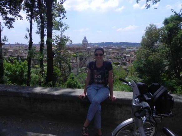 blogger razan masri at villa borghese overlooking rome roma
