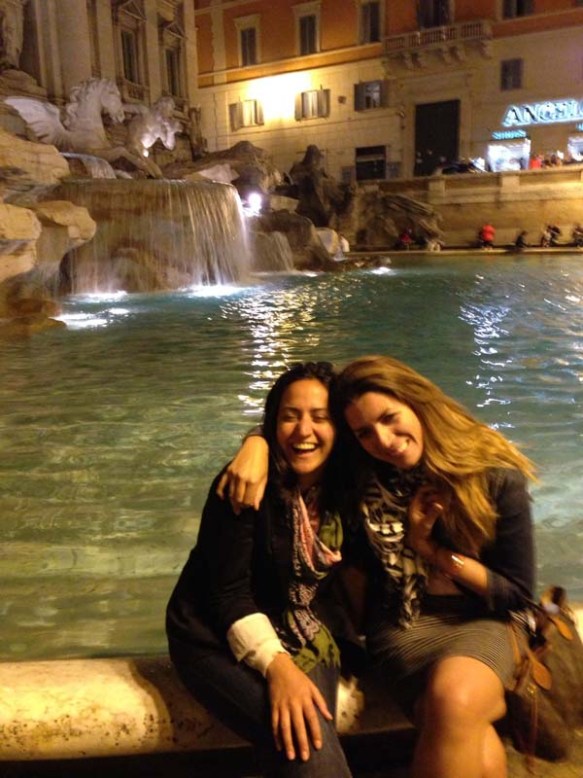 Me and my bestfriend natasha at the trevi fountain making wishes