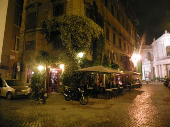 Nightlife at trastevere rome italy
