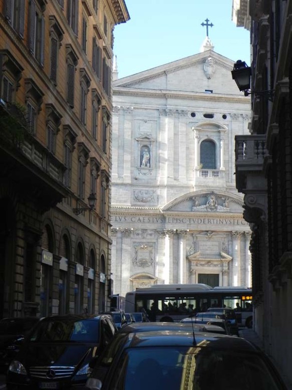 A church on the streets of tastrevere rome italu