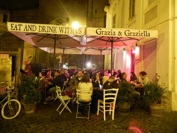 Grazia and Graziella great cute hip urban restaurant in Rome 
