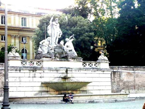 Fountain at the piazza dei popolo