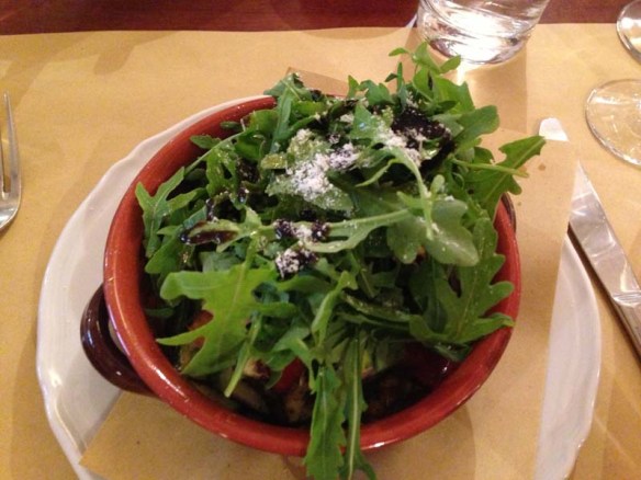 This is the first course of vegetables and parmigiana