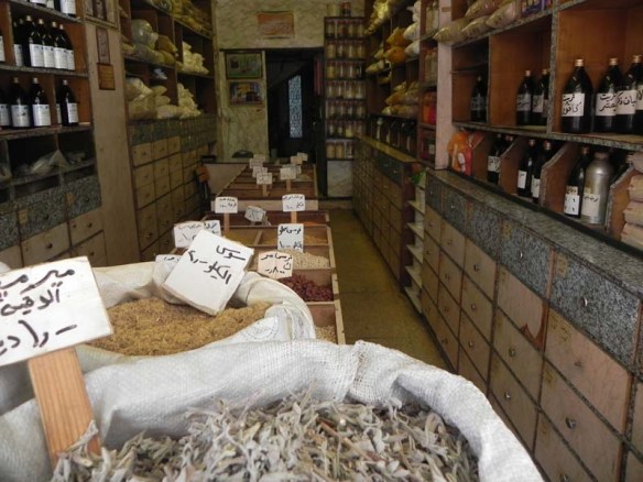 Spices and herbs sold at albalad downtown Amman