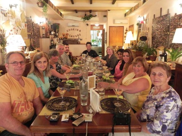Lunch finale group picture with Chef Andrea cooking class Rome