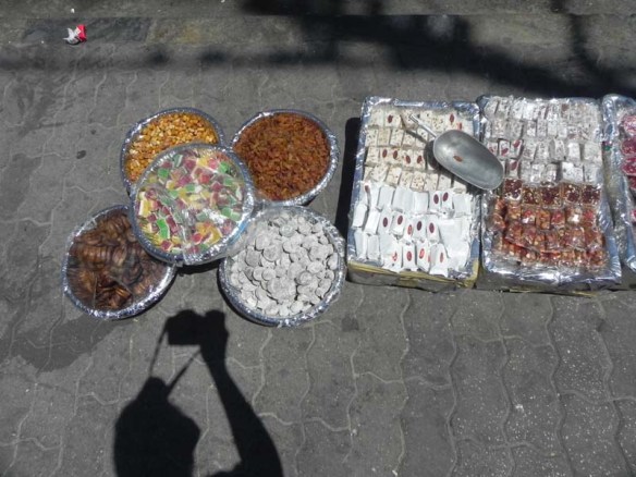 Syrian sweets sold between the shops of Al Balad downtown Amman