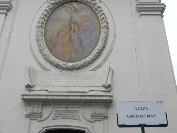 Piazza Gerusalemme church in rome near by Circus Maximus