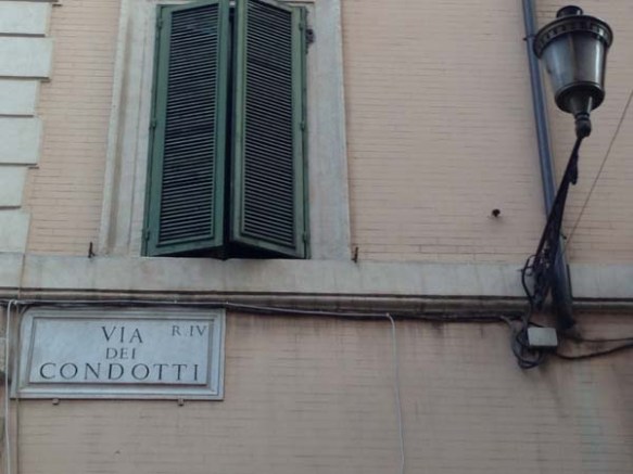 Via Condotti Street sign