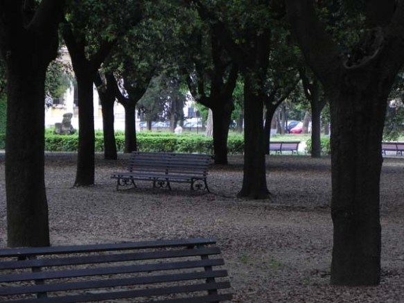 Park Benches at Villa Borghese