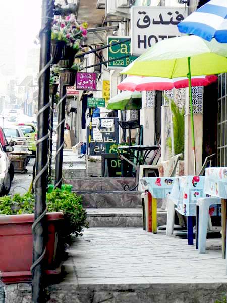 Steps that take you to several locations shops in Al balad downtown Amman