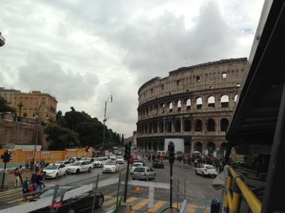 Bus trip to the Piazza del Colosseo colosseum