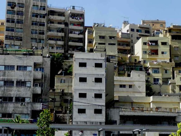 little boxes of houses in downtown Al Balad Amman Jordan