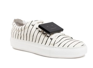 Acne stripes sneakers 370USD 2 - Adriana stripe white blk woman shoes