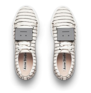 Acne stripes sneakers 370USD - Adriana stripe white blk woman shoes