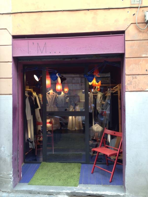 a beautiful entrance of a local italian designer shop i'm