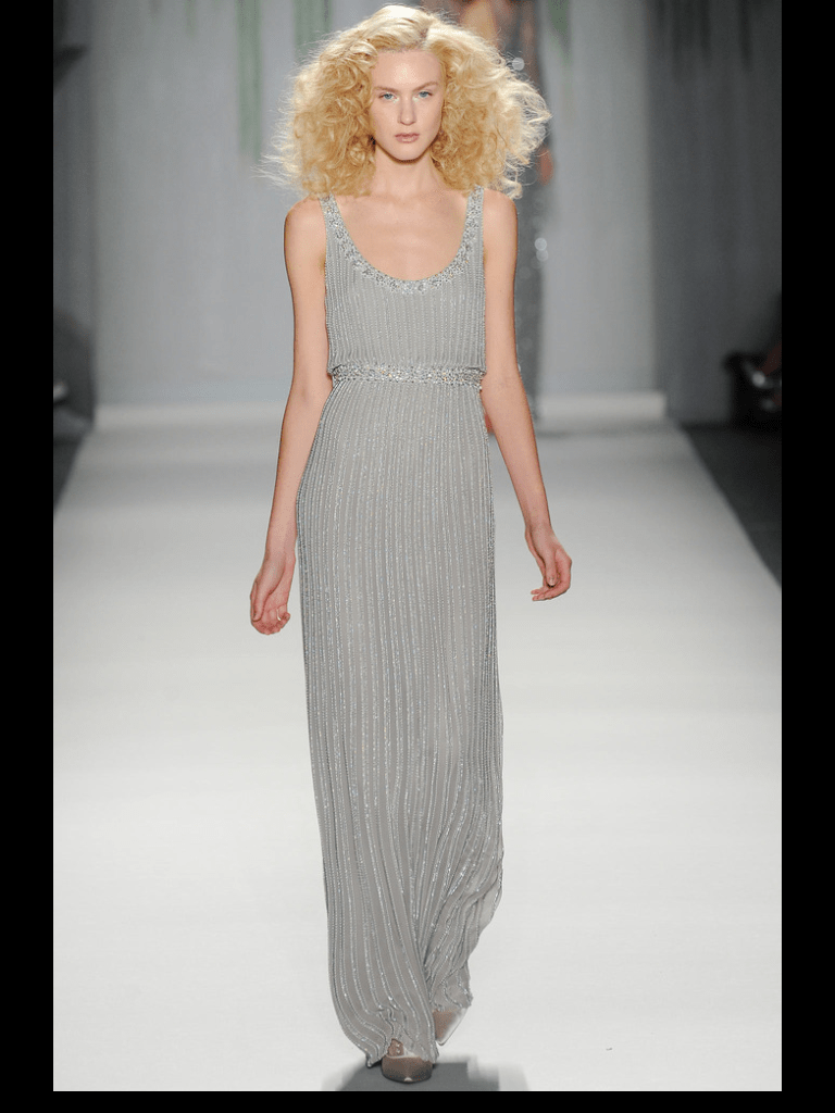 long grey jersey dress