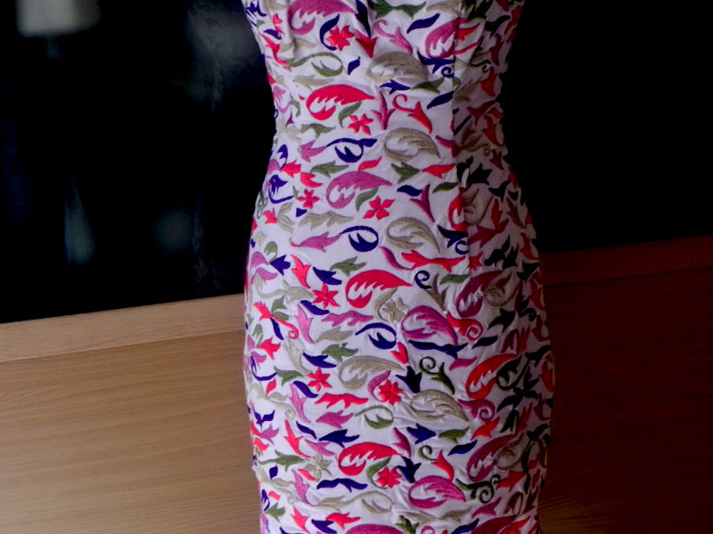 Razan Masri embroidery on pink dress