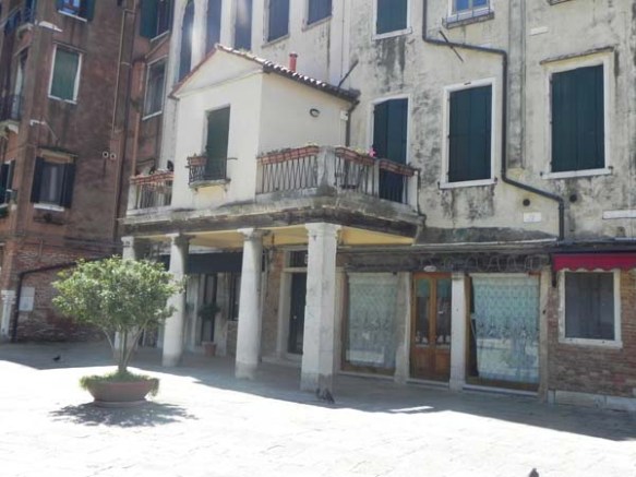 Ghetto Campo Novo jewish district in Venice Italia 