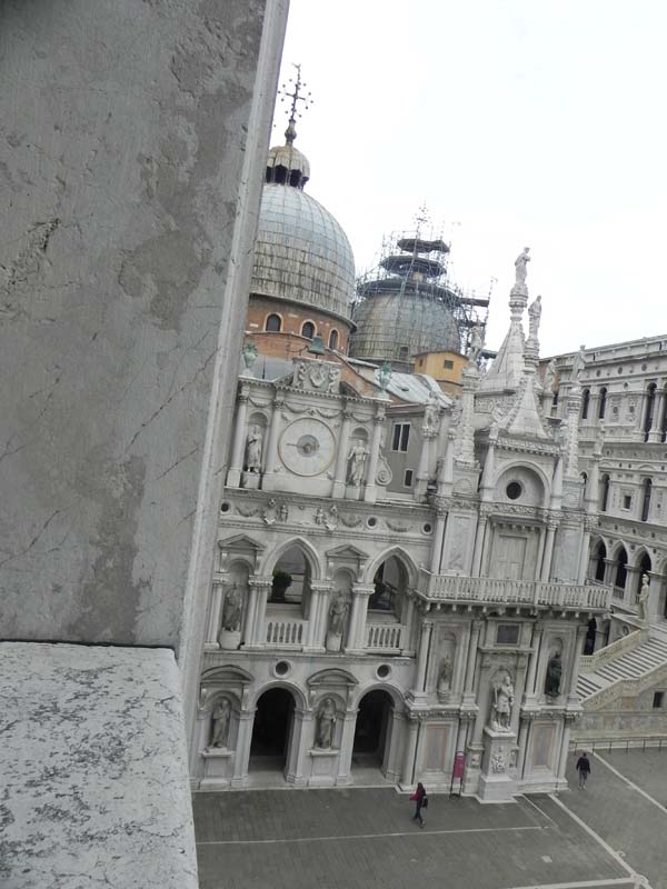 Downtown Venice Venezia with beautiful architecture of the rebuilding church piazza saint marco