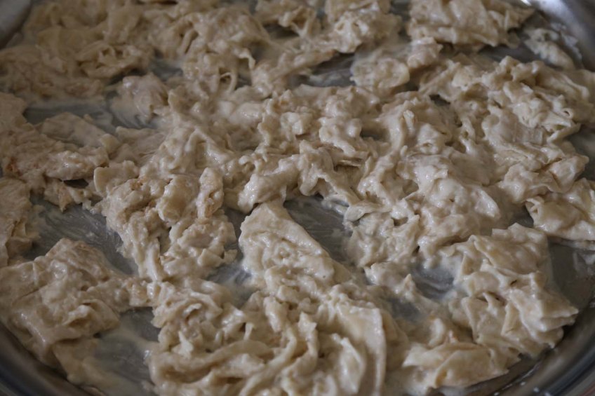 Making Mansaf Recipe rice shrak bread