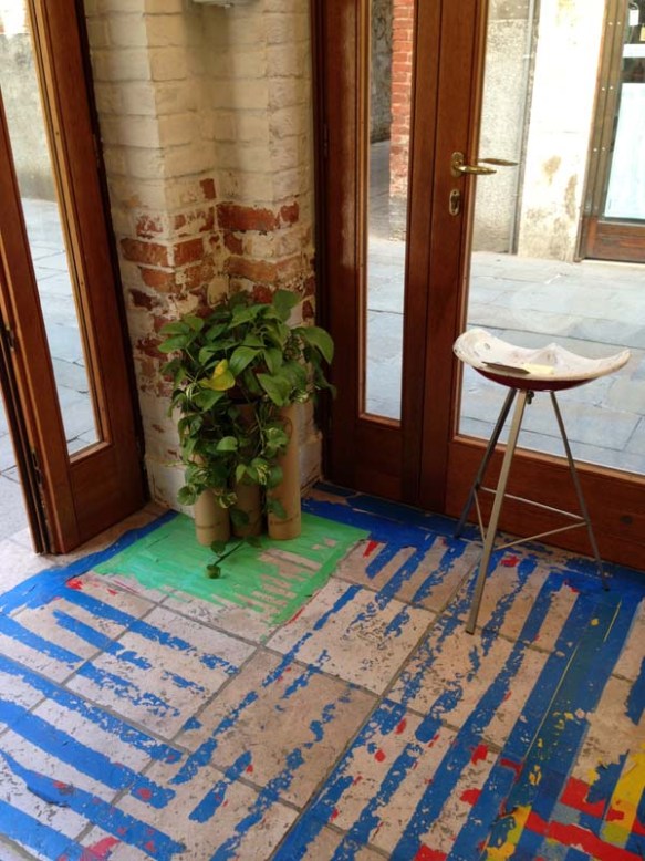 A shop of a local bag designer officine 904 in venice from venezia italy interior of the shop