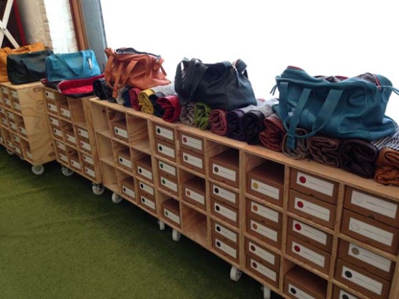 A shop of a local bag designer officine 904 in venice from venezia italy leather material 