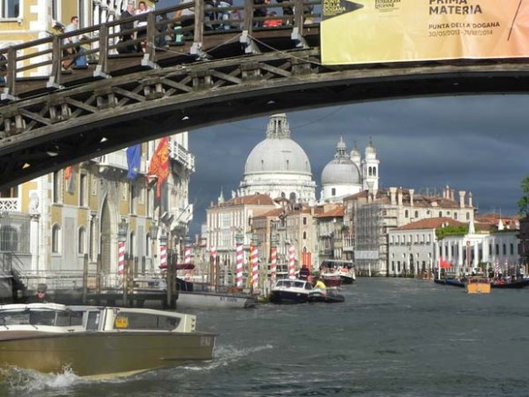 At the grand canal of venice venezia with beautiful scenery 