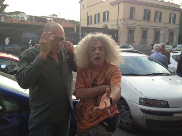 Old hippie roman men at Testaccio