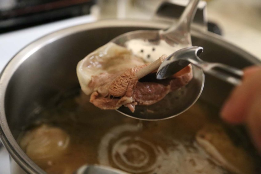 Making Mansaf Recipe cooked lamb