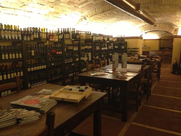 An underground wine library 