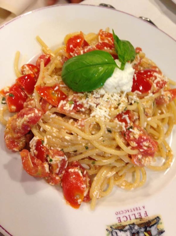 This is amazing pasta at Felice Rome Italian Food