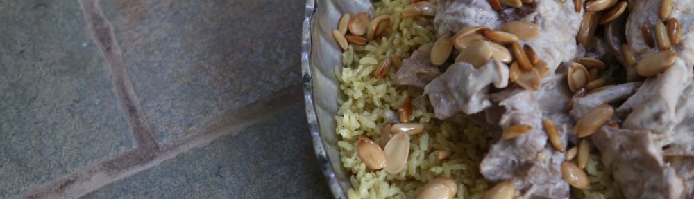 Food art & Styling for a Jordanian dish Mansaf made of Sheep meat rice Jameed and Shrak bread