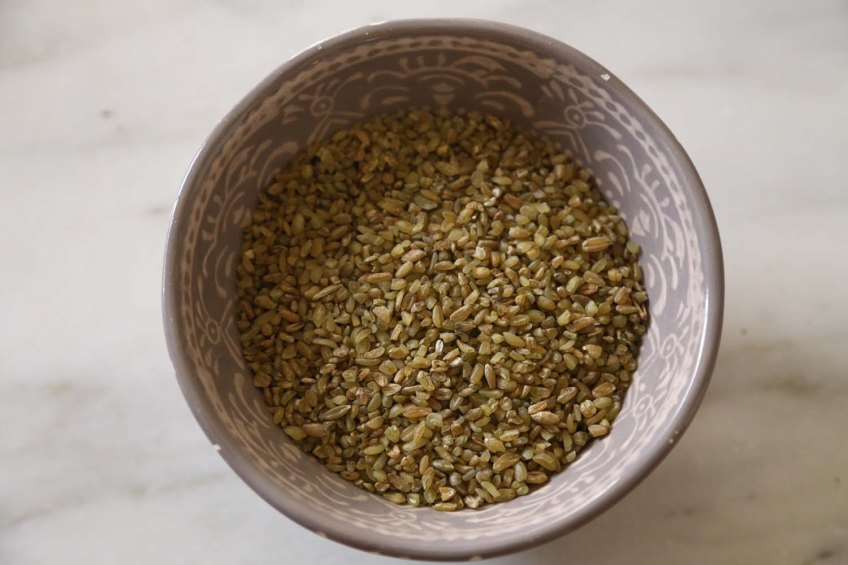 Making Freekeh Middle Eatern Arabian Cuisine raw