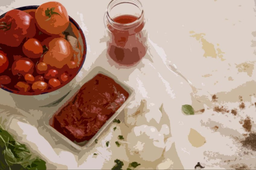 A photograph of Cannelloni pasta fresh tomato's garlic tomato paste and minced meat