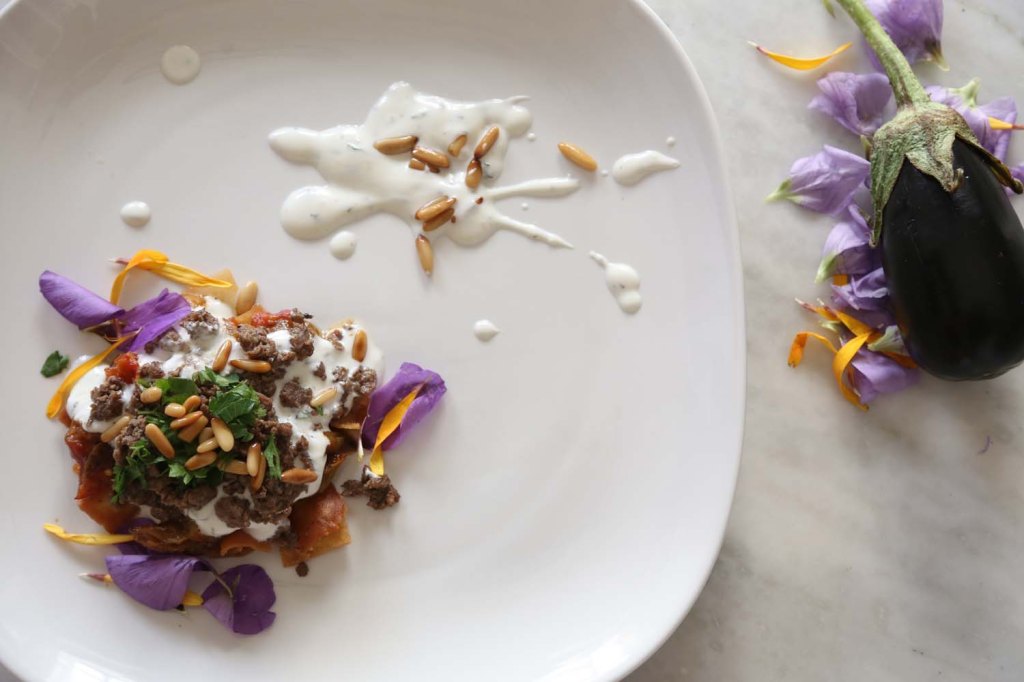 Middle-Eastern Eggplant Casseroles also known as Fatet Batinjan فتت بيتنجان or Fatet Makdous فتيت مكدوس