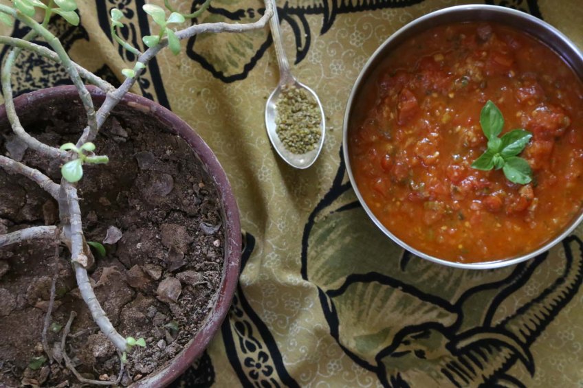 Alayet Bandoura Sauteed Tomatoes a Middle Eatern dish styled to perfection Foodart