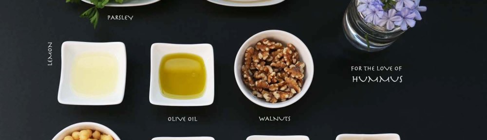 ingredients for the hummus palestinian jordanian lebanese dish chickpeas olive oil