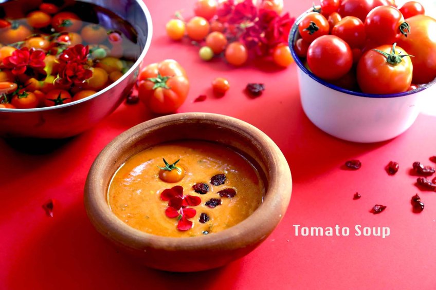 Tomato soup recipe making with tomatoes