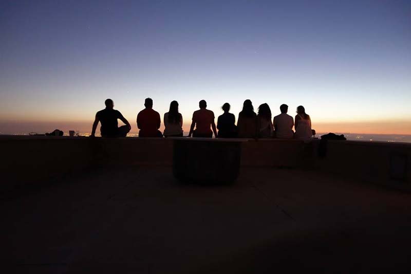 friends by the sunset