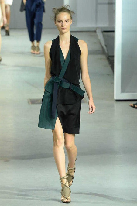 Black and teel dress