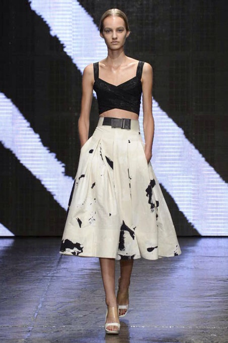 Cropped top and skirt classic chic spring summer 2015