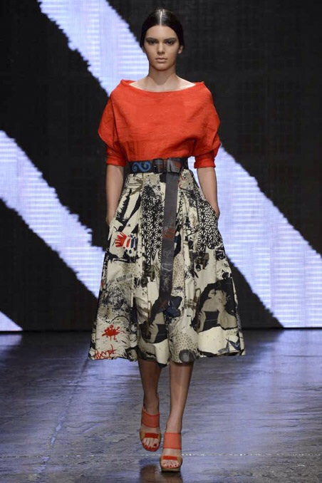Pattern skirt New York Fashion Week Spring Summer 2015